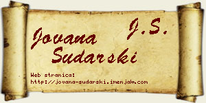 Jovana Sudarski vizit kartica